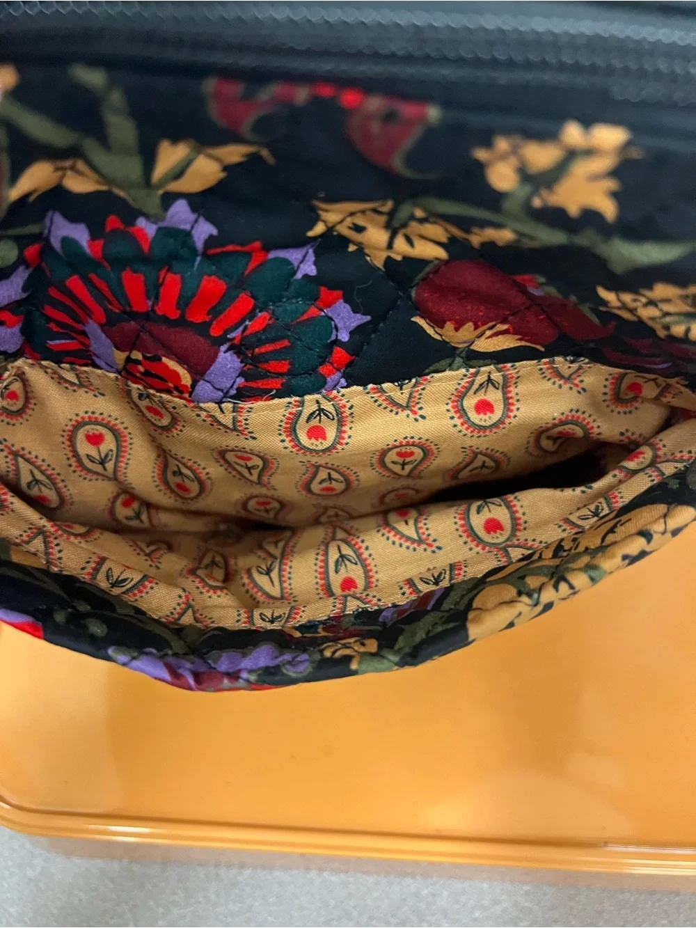Vera Bradley Black Multi Floral Quilted Crossbody